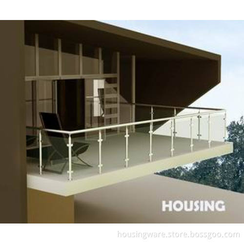 Fashionable Design Stainless Steel Balcony Glass Railing / Balustrade